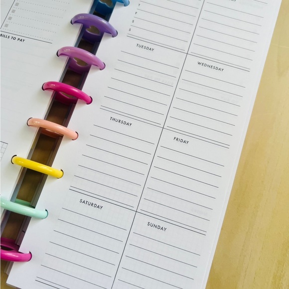 Skinny classic Happy planner size inserts weekly layout - Picture 2 of 5